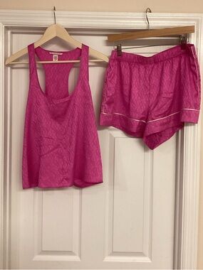 Victoria’s Secret Pink Logo Racerback Tank Pajama Set